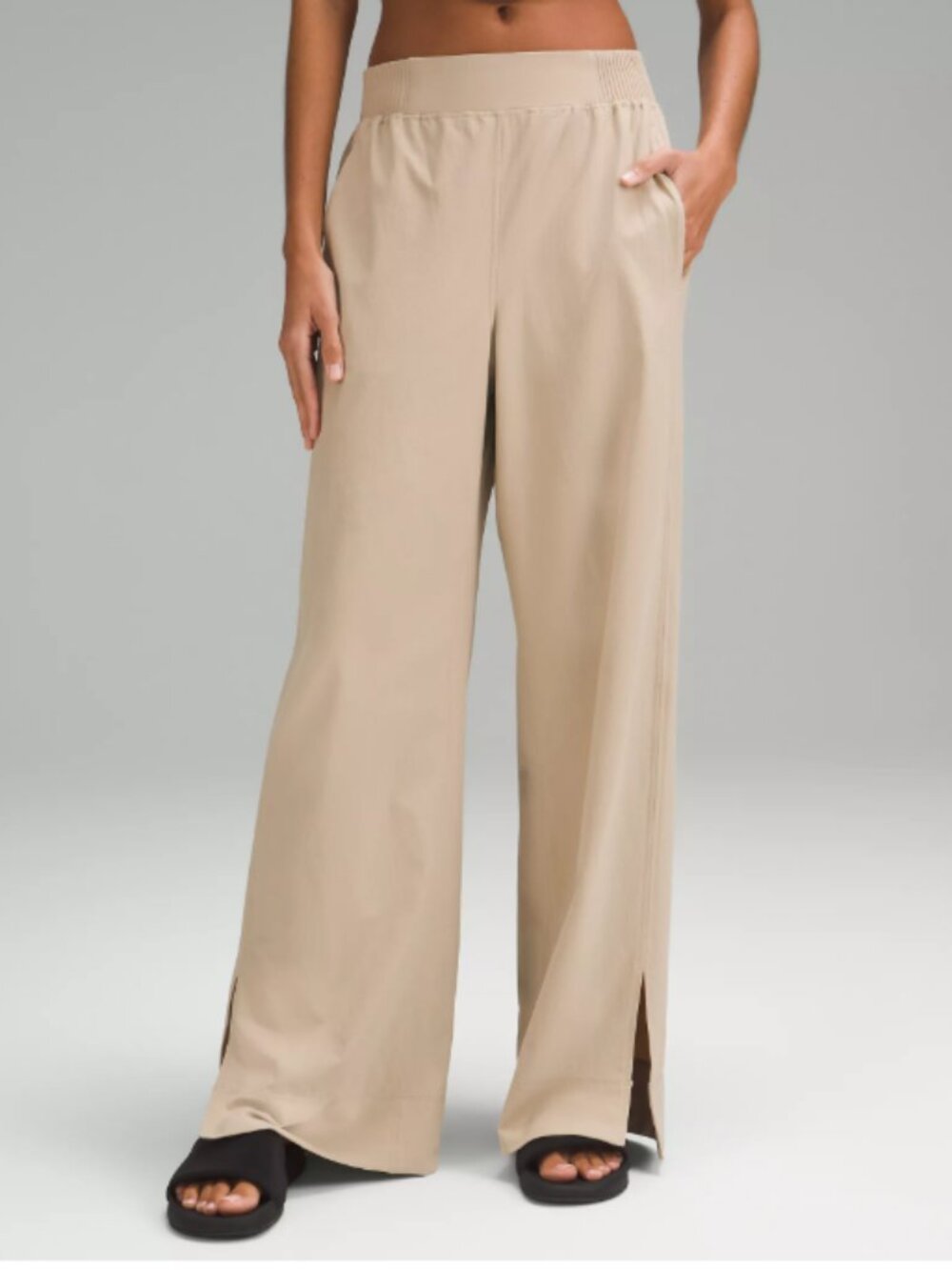 Lululemon Stretch Woven Wide-Leg High-Rise Pant Trench Size Small
